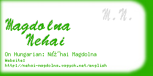 magdolna nehai business card